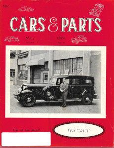 CARS & PARTS 1974 MAY - '32 IMPERIAL, FIRST RACE, MCFARLAN, CHILDE WILLS